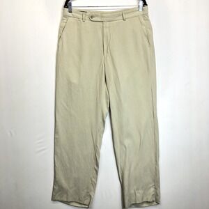 Ballin Relax Men's 34x30 Linen Tencel Silk Blend Casual Comfort Slacks Pants Tan
